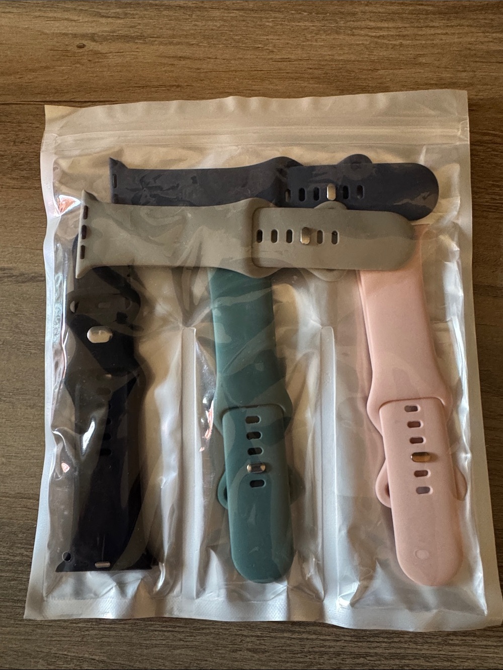 Silicone Apple Watch Bands - Black, Gray, Green, Pink, Navy